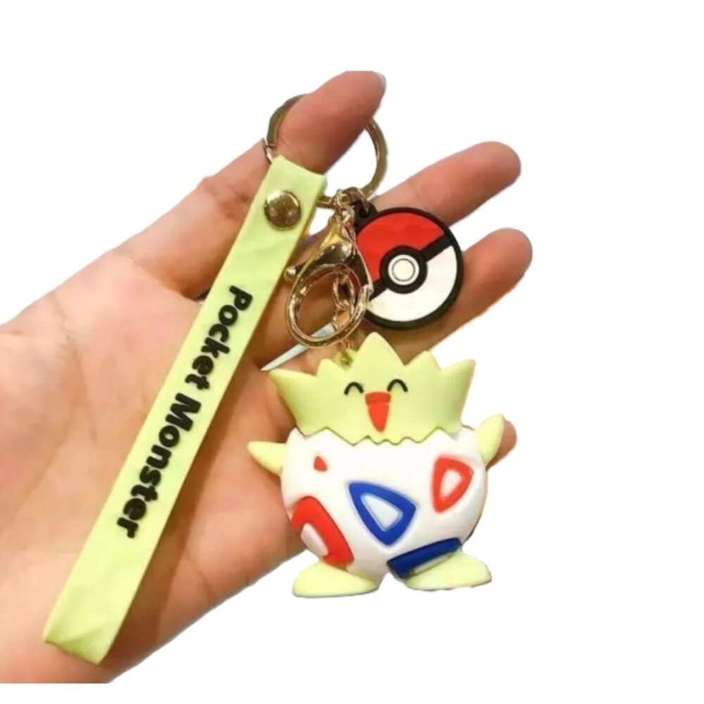 Togepi Pokémon Silicone Keychain Wrist Strap Charm